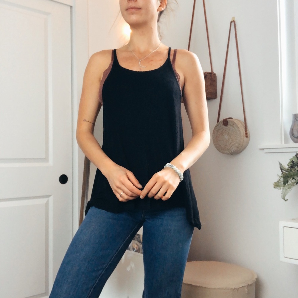 Free People Intimately Black Tank Top